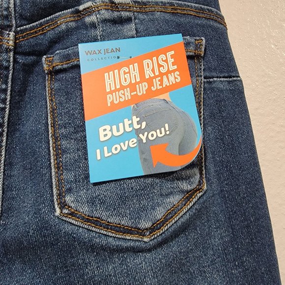 Wax Jean Jeans Wax Jeans Butt I Love You High Rise Pushup Jeans